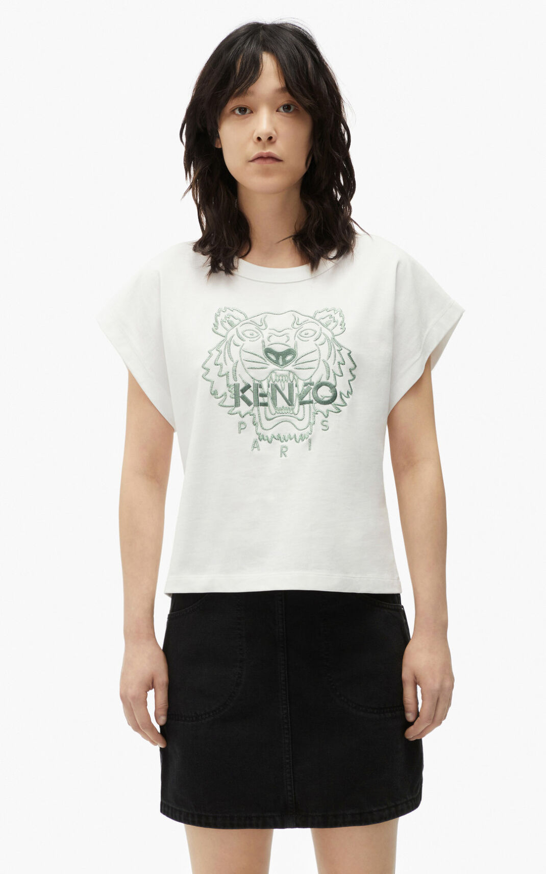 Camisetas Kenzo Tiger boxy Mujer Blancas - SKU.5667042